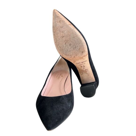 kate spade new york Women's 9 1/2 Dolores Too Suede Block Heel Pumps - Picture 16 of 16